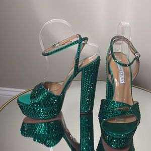 aquazzura heels crystal